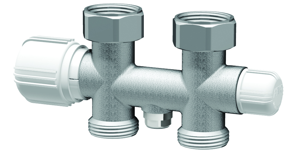 Н-обр. узел с термо.и зап.клапанами, прям., 3/4"EU - 3/4"ВР