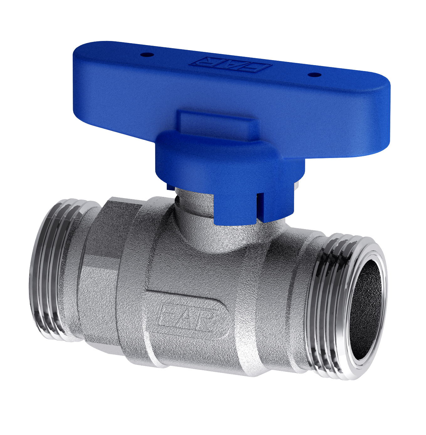 Кран шаров. хромир. 3/4' НР, высок.черн.