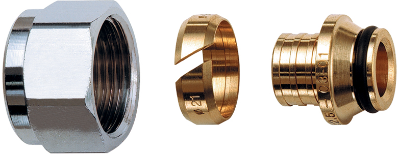 Концовка для пласт. труб 16х2 евроконус 1/2"