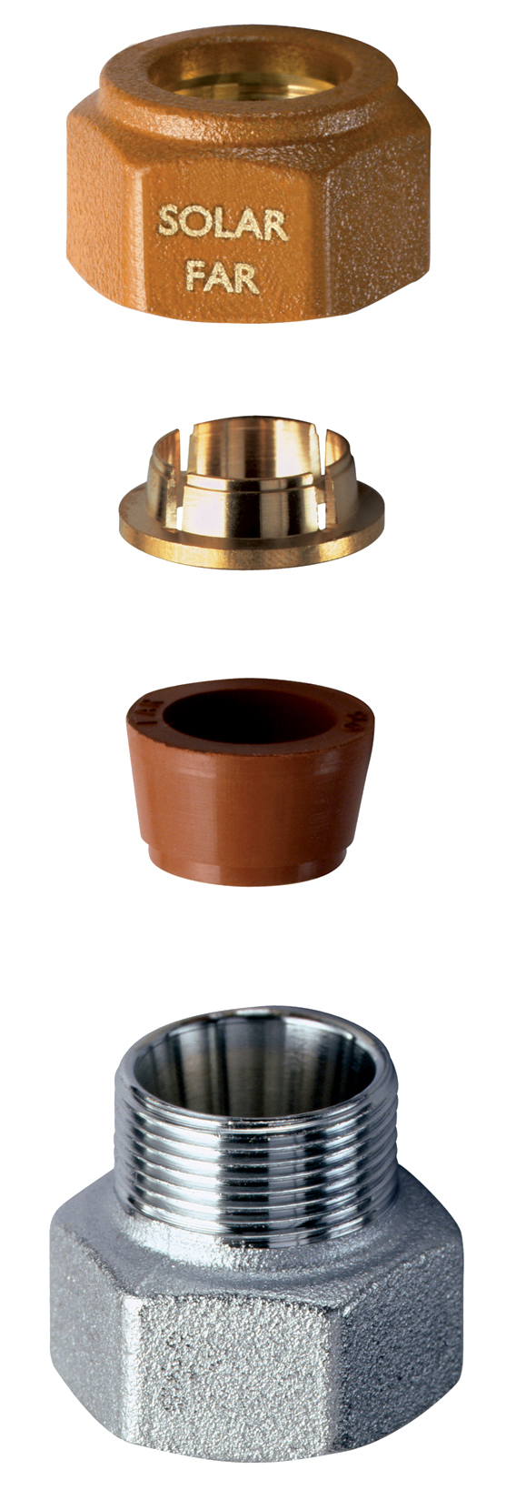 Фитинг SOLARFAR 3/4"(ВР) с концовкой д/стальн.и медн.труб O 22