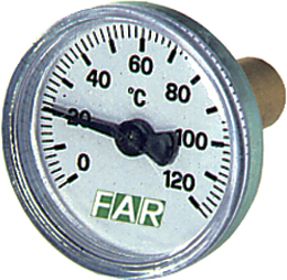 Термометр 0-120°C, зонд 36 мм,O 40 мм, торцевое соединение 3/8"