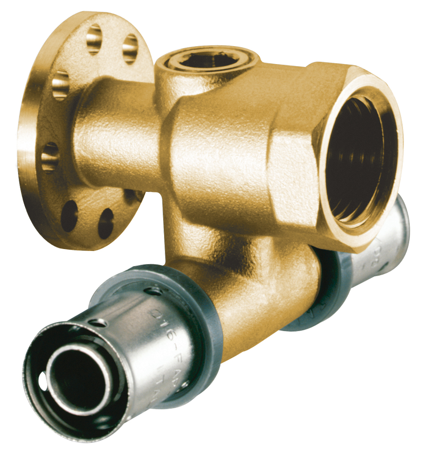 Настен.пресс-тройник 1/2" для труб 20*2