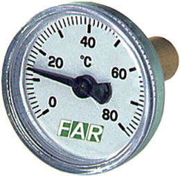Термометр 0-80?С, зонд 36 мм,  O 40 мм, торцевое соединение 3/8"