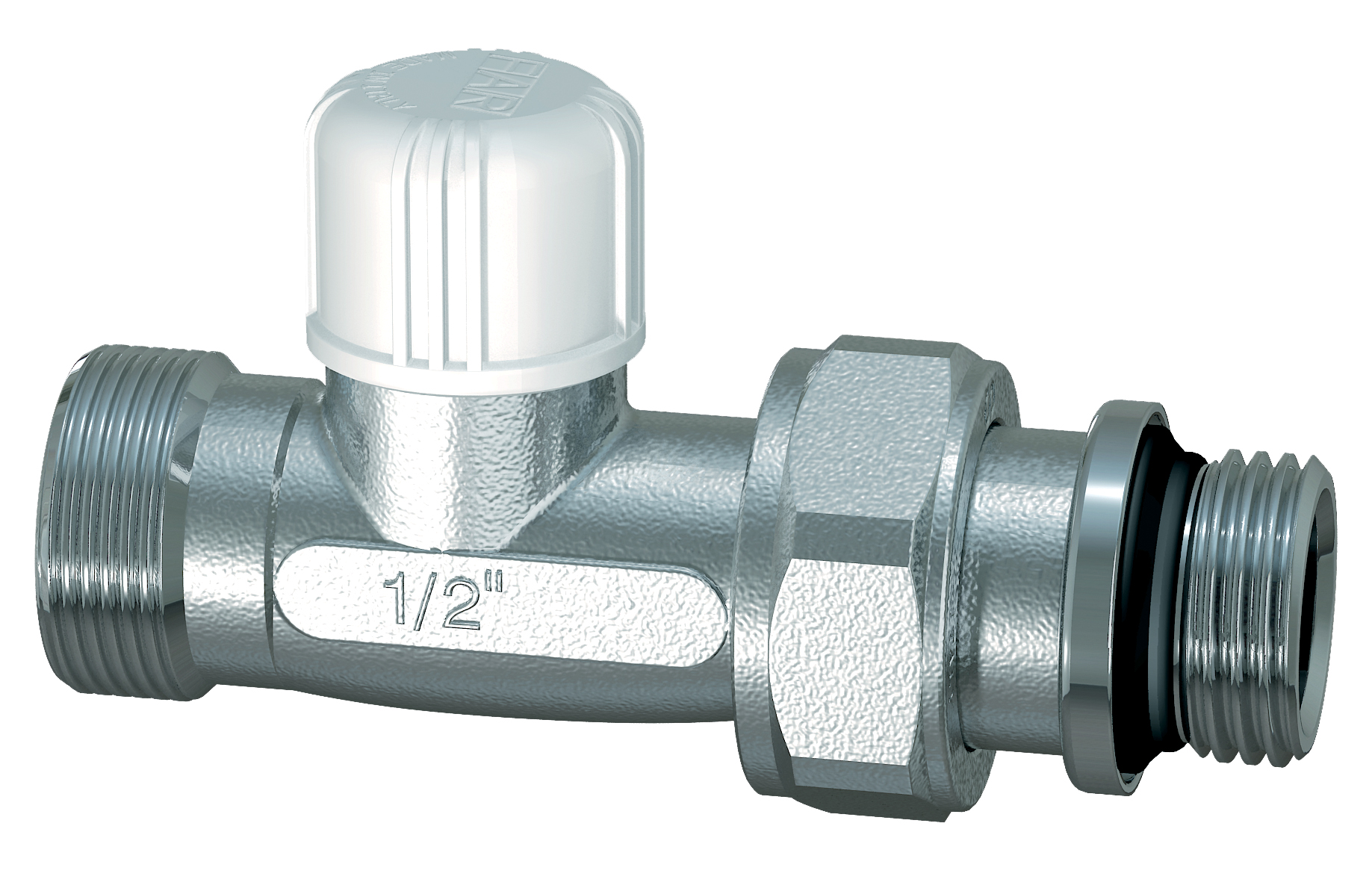 Прямой запорный вентиль 3/8" М24х19, уплотнение EPDM