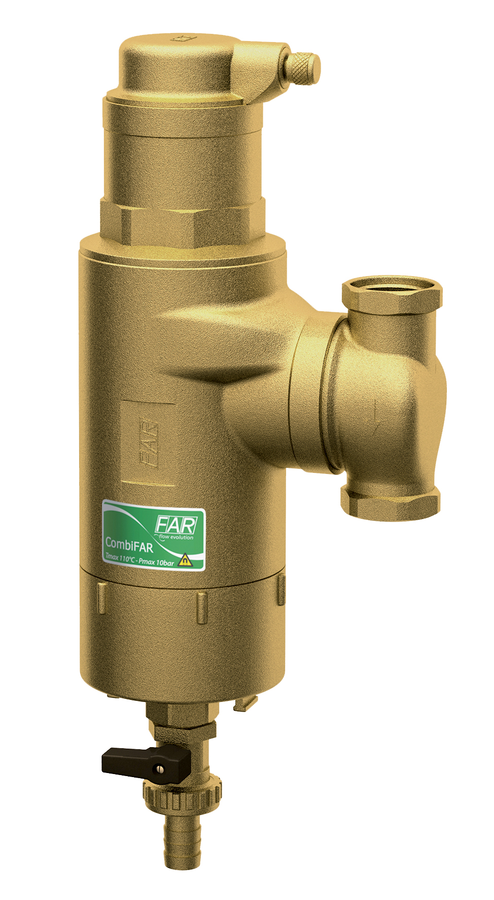 COMBIFAR- Деаэратор и грязуловитель, с магнит., повор.соед. 1 1/4"(ВР)