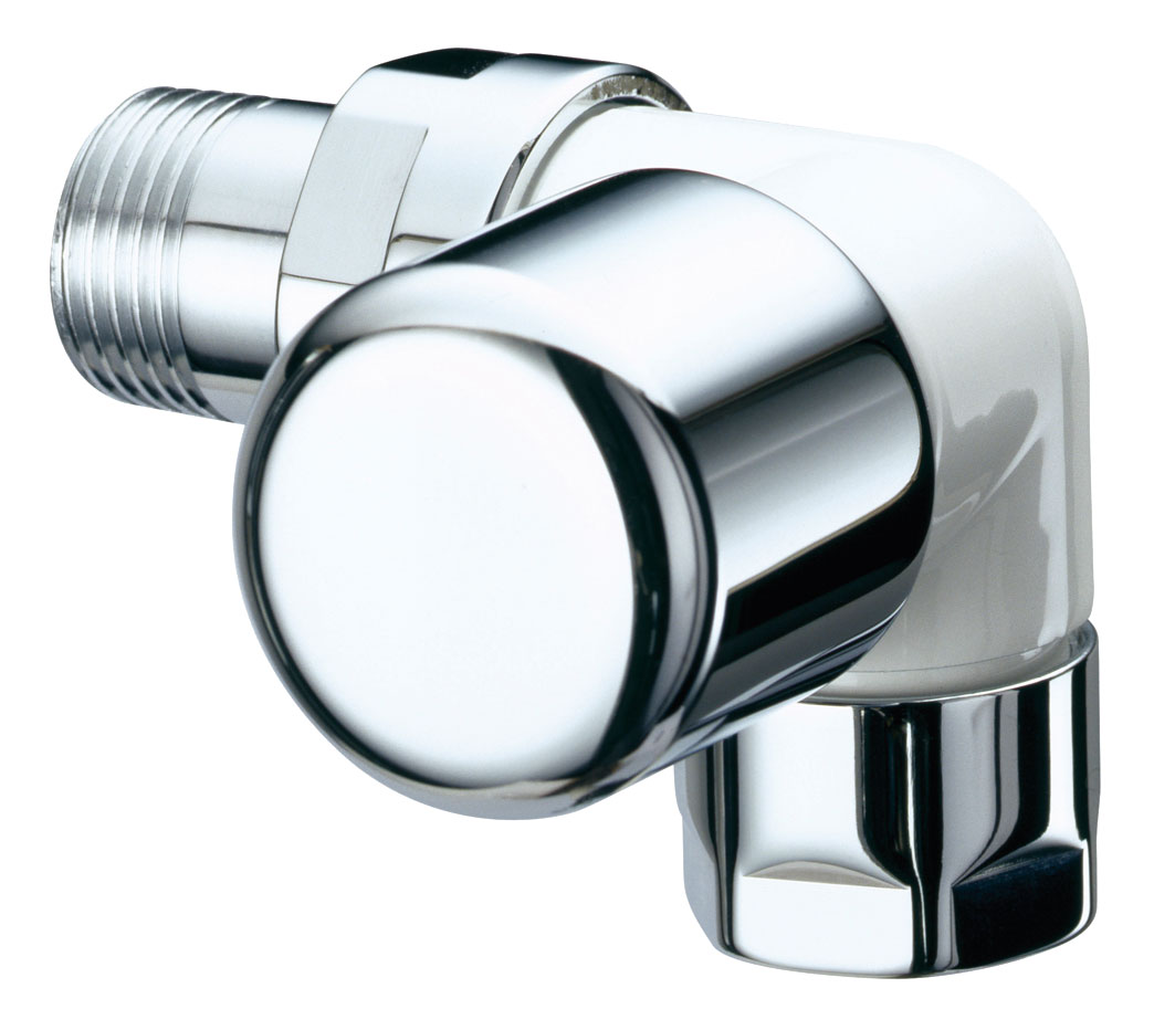 Вентиль термостат.трехосев.правост. 1/2 гайка М24х19, TopFAR (серебро/бел)