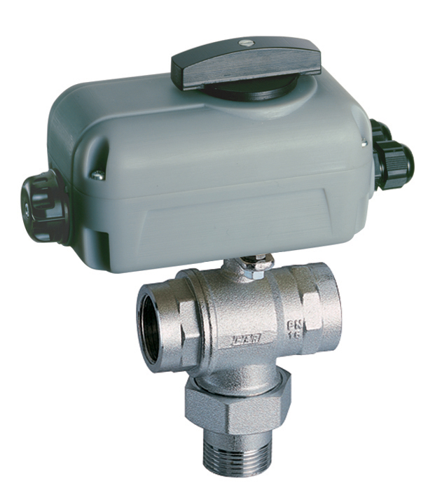 Моториз.хр.3-х ход. зон.шаровой кран (ВР-НР-ВР), 220В, 30 сек, 2