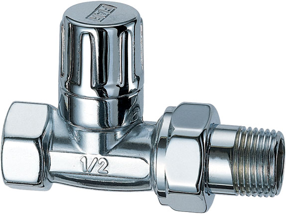 Вентиль запорный прям. 1/2"ВР, серебро, EPDM