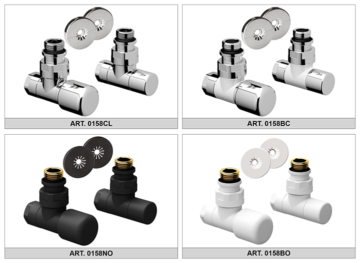 Комплект угловой 1/2" с гайкой М24*19 сереб./бел.
