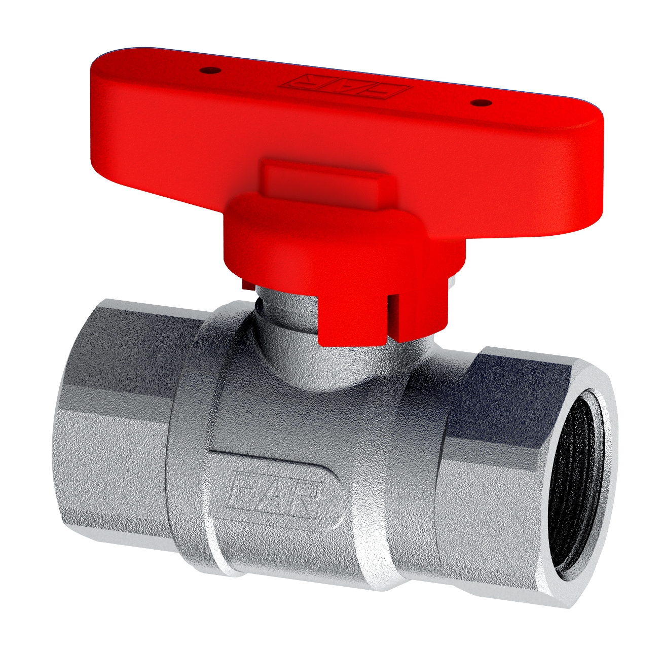 Шаровой кран хромир. 1/2' ВР-ВР, (бабочка, син.)