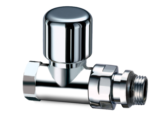 Вентиль термостат.прям. 1/2"ВР, сереб.глянц.