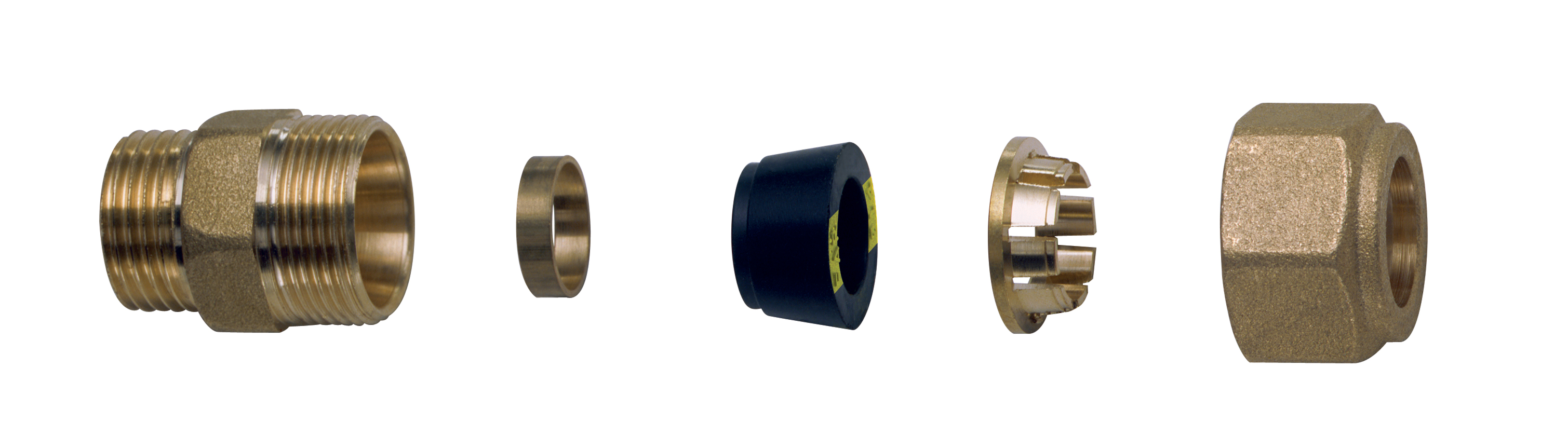 Переходник латун. НР 3/8" с концовкой д/медных и стальных труб Ø 12