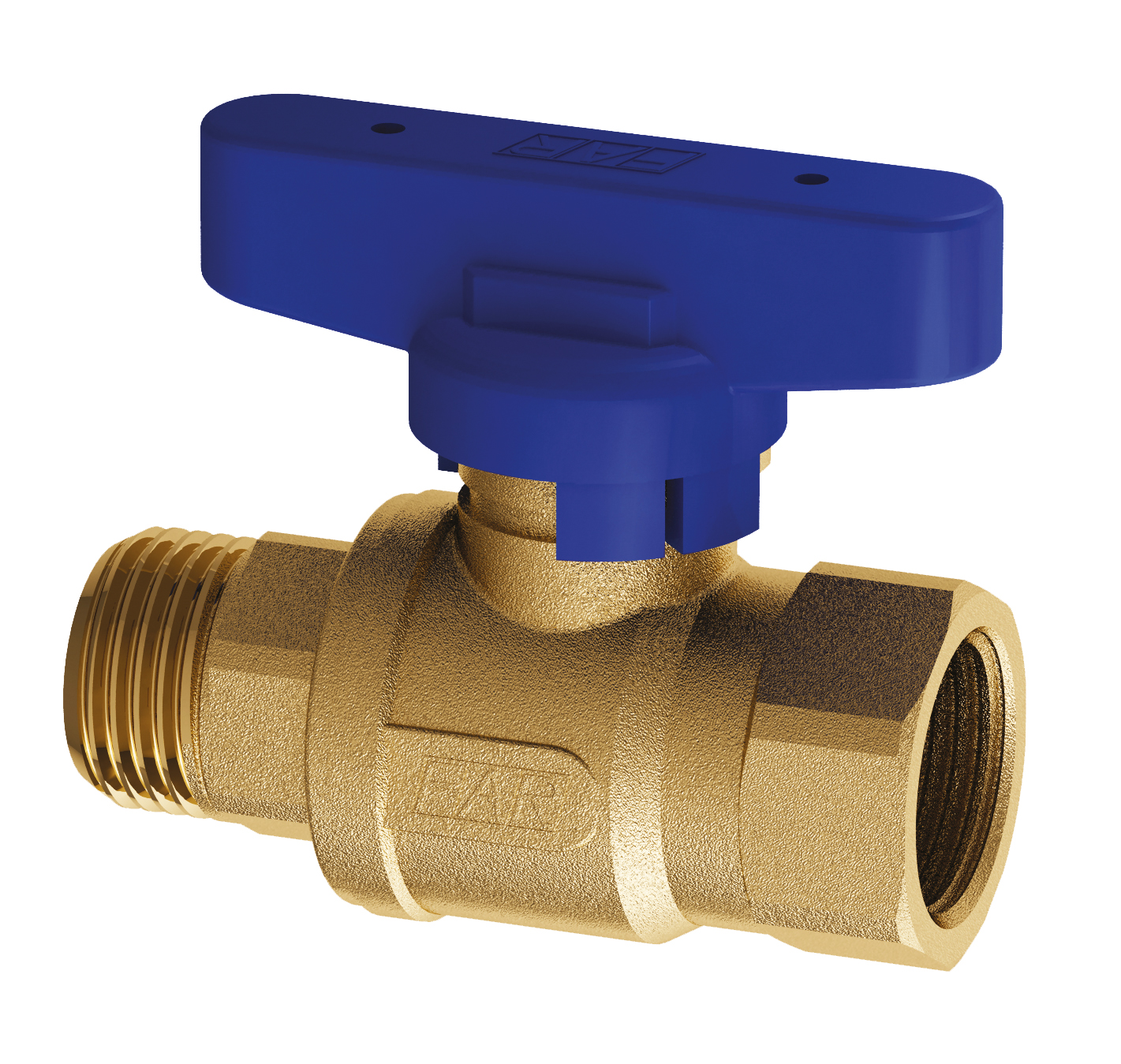 Кран шаров. хром. 1/2"НР-ВР (бабочка, красн.)