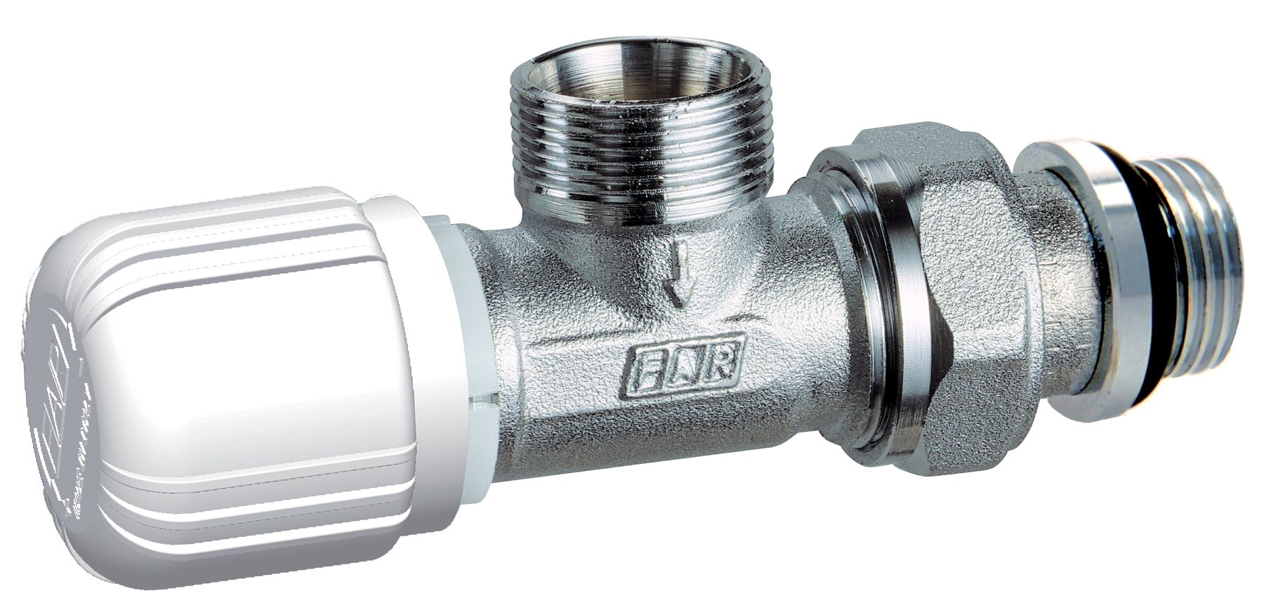 Вентиль термостатич. угловой с горизонтальной буксой 1/2" М24х19, EPDM