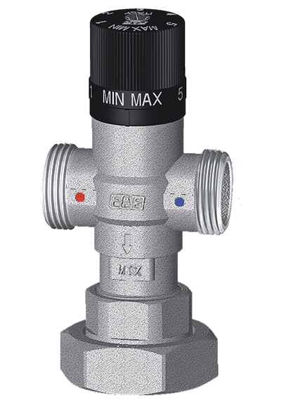 Термосмеситель 1"НР  с ответной гайкой 1 1/2"ВР