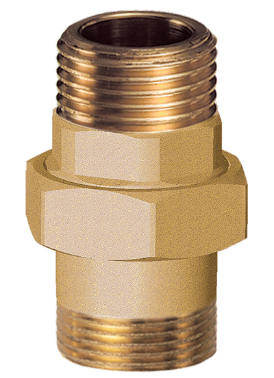 Прямое трехсоставное соединение, латунь без покрытия (НР-НР), 1"