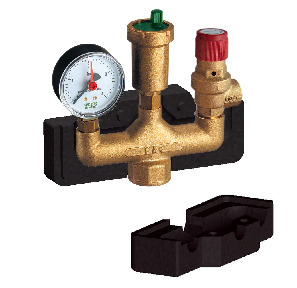 Группа безопасности котла 1"ВР  в изоляции