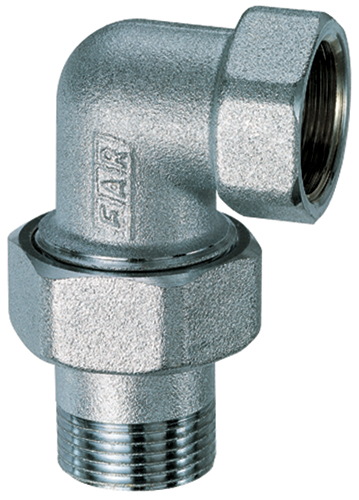 Угловой  трехсоставной фитинг 3/8"(ВР-американка)