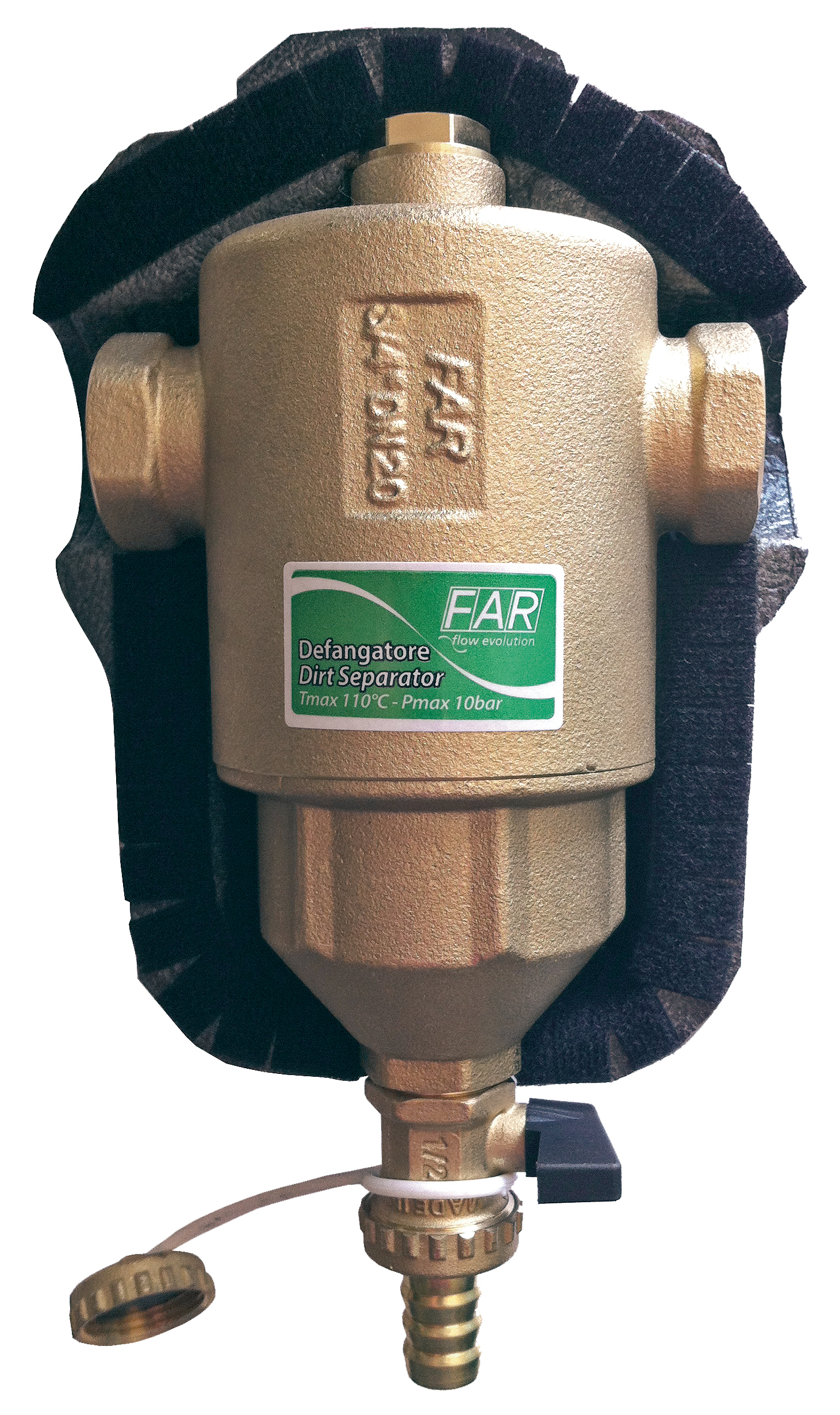 Сепаратор шлама (дешламатор) 1",сливн.кран, в теплоизоляц.