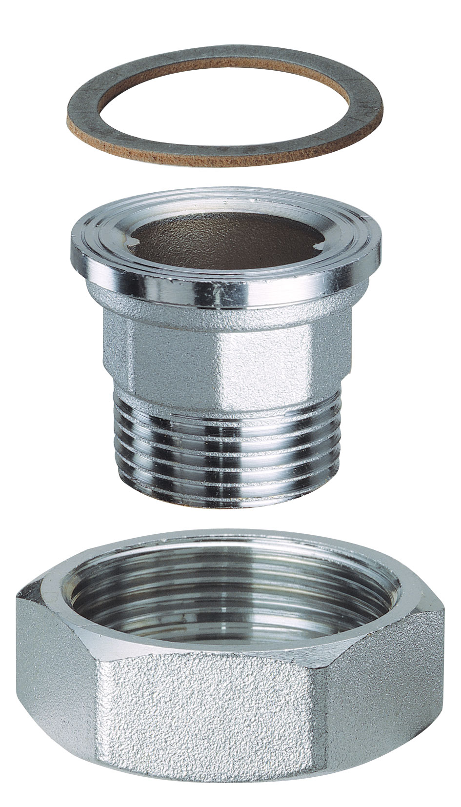 Американка хром. 1/2”НР-3/4”НГ c обратным клапаном, под пломб.