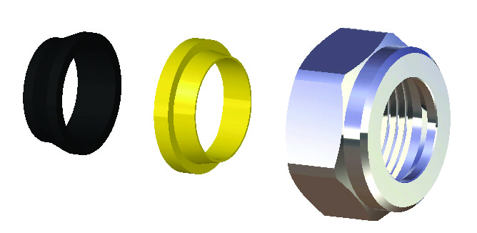 2-х ход. кран, 25,6 куб.м/ч,  1" американки, с приводом арт.3071 (40сек, 24В)