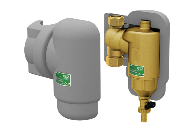 Сепаратор шлама (дешламатор) с поворотн. соед. 3/4" (kv=8,7 куб.м/ч) теплоизол., концовками под мед.труб.22мм