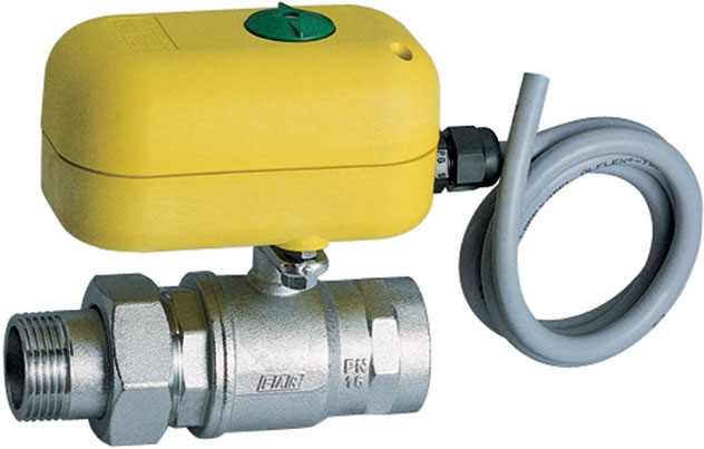 2-х ход. зон. шар.кран с серв. 220 В, 1/2", НР-ВР