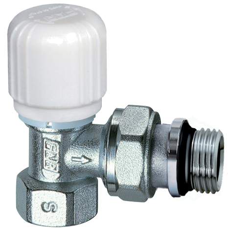 Угловой терморегулирующий вентиль 3/8" ВР, EPDM