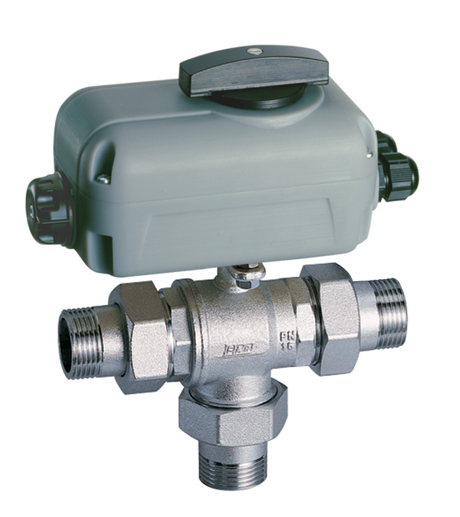 Моториз.хр.3-х ход. зон.шаровой кран (НР-НР-НР), 220В, 30 сек, 1 1/2"