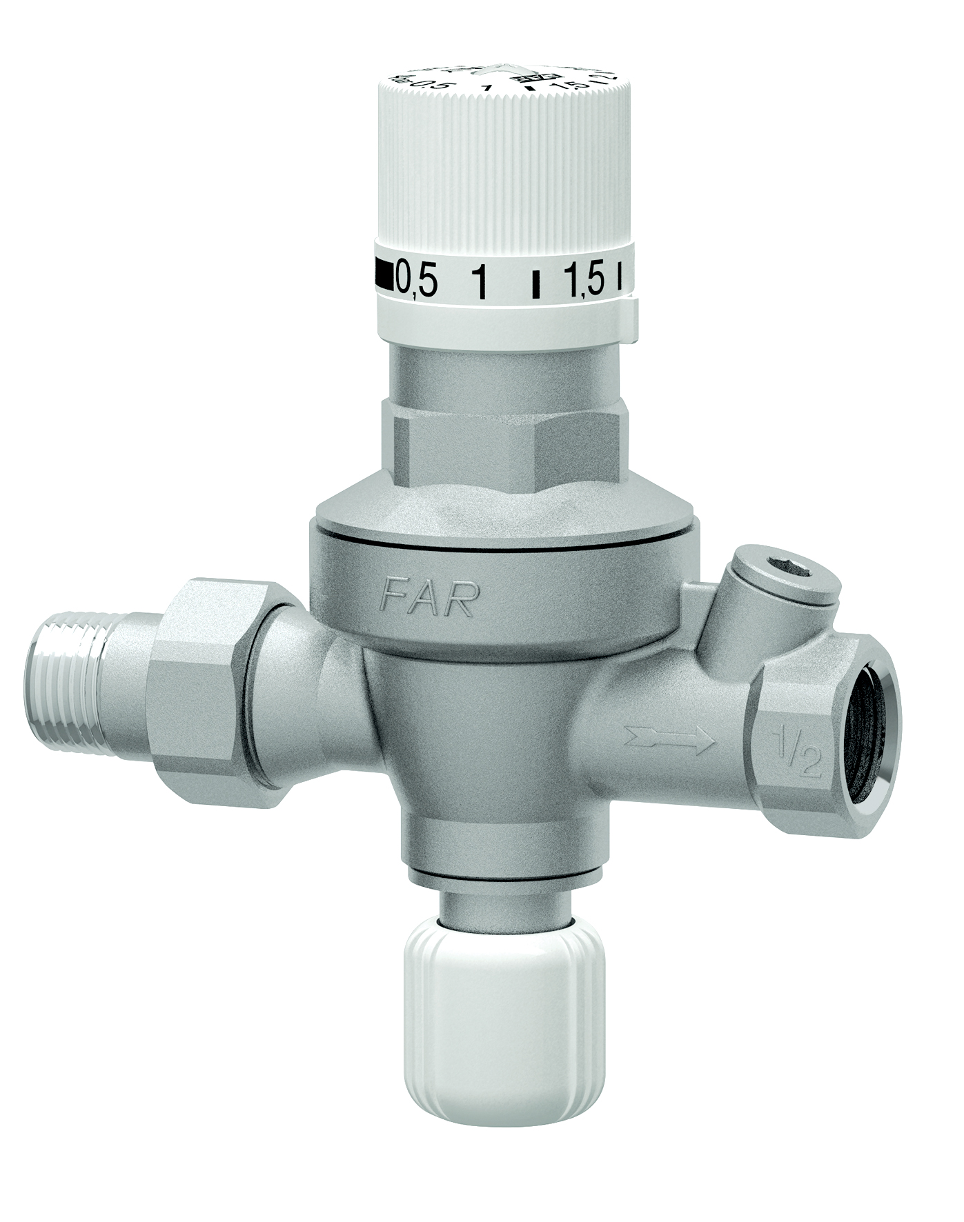 Автом.редуктор подпитки с визуализацией настраиваемого давления на выходе, без манометра, 1/2"