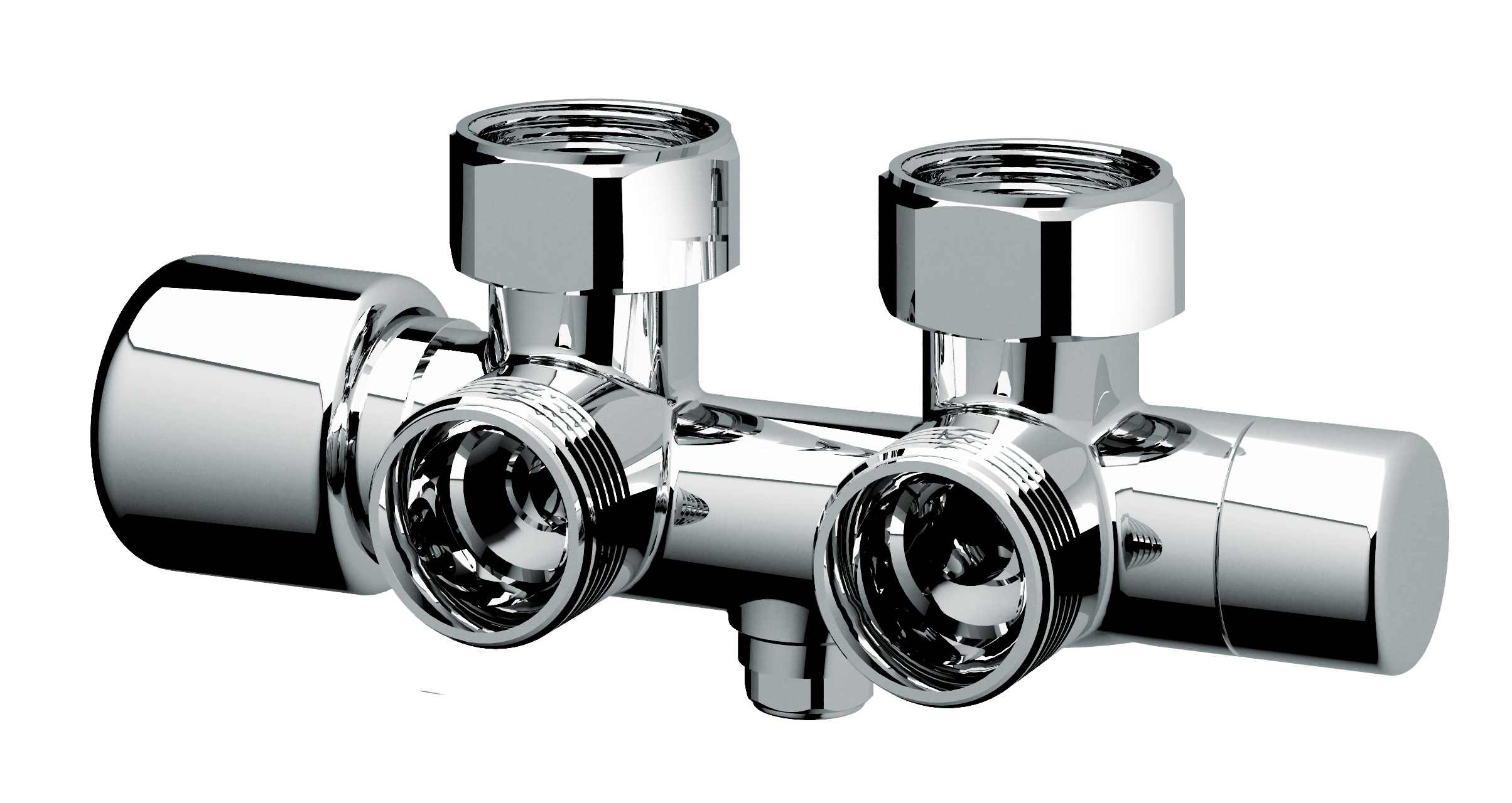 Н-обр. черный узел с термо.и зап.клапанами, угл., 3/4"EU - 3/4"ВР