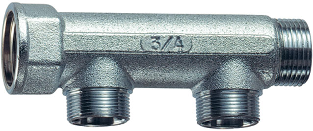 Коллект. 3/4" (ВР-НР) с 2 отв. М24х19 (межосев. 50 мм)