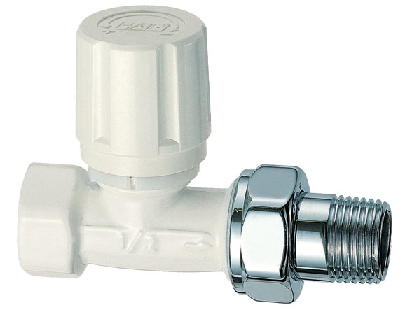 Вентиль  термостат. прямой, серебро/бел.эмаль, 1/2"ВР, EPDM