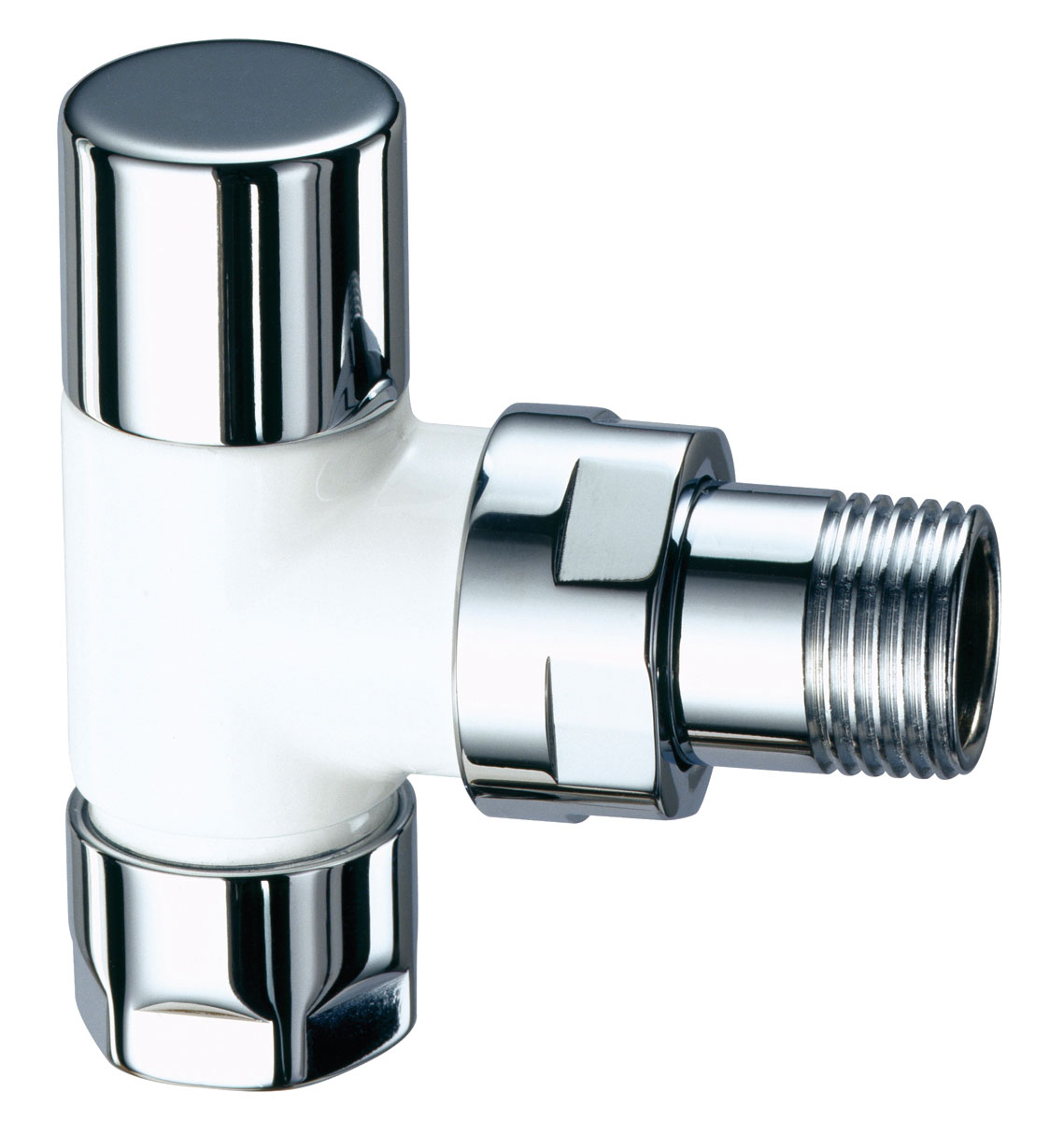 Вентиль запорн. угловой TopFAR,  1/2"(М24х19), бел.-серебр., EPDM