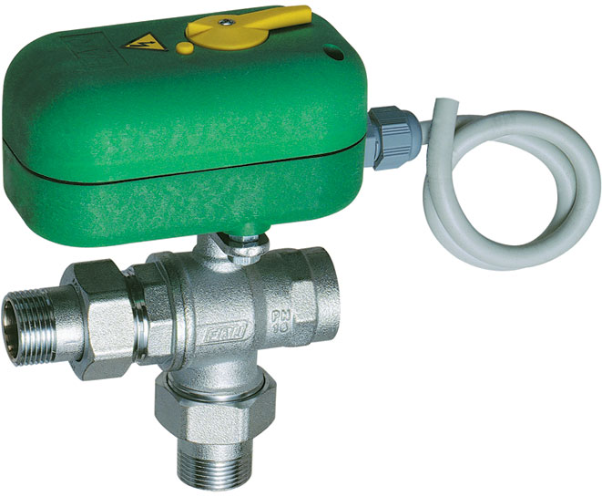 3-х ход. мот. зон. шар. кран 1" (НР-ВР), 24 В, 40сек.