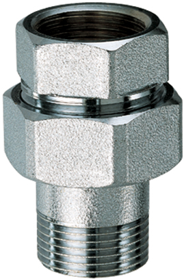 Прямой трехсоставной фитинг 3/8" (ВР-американка)