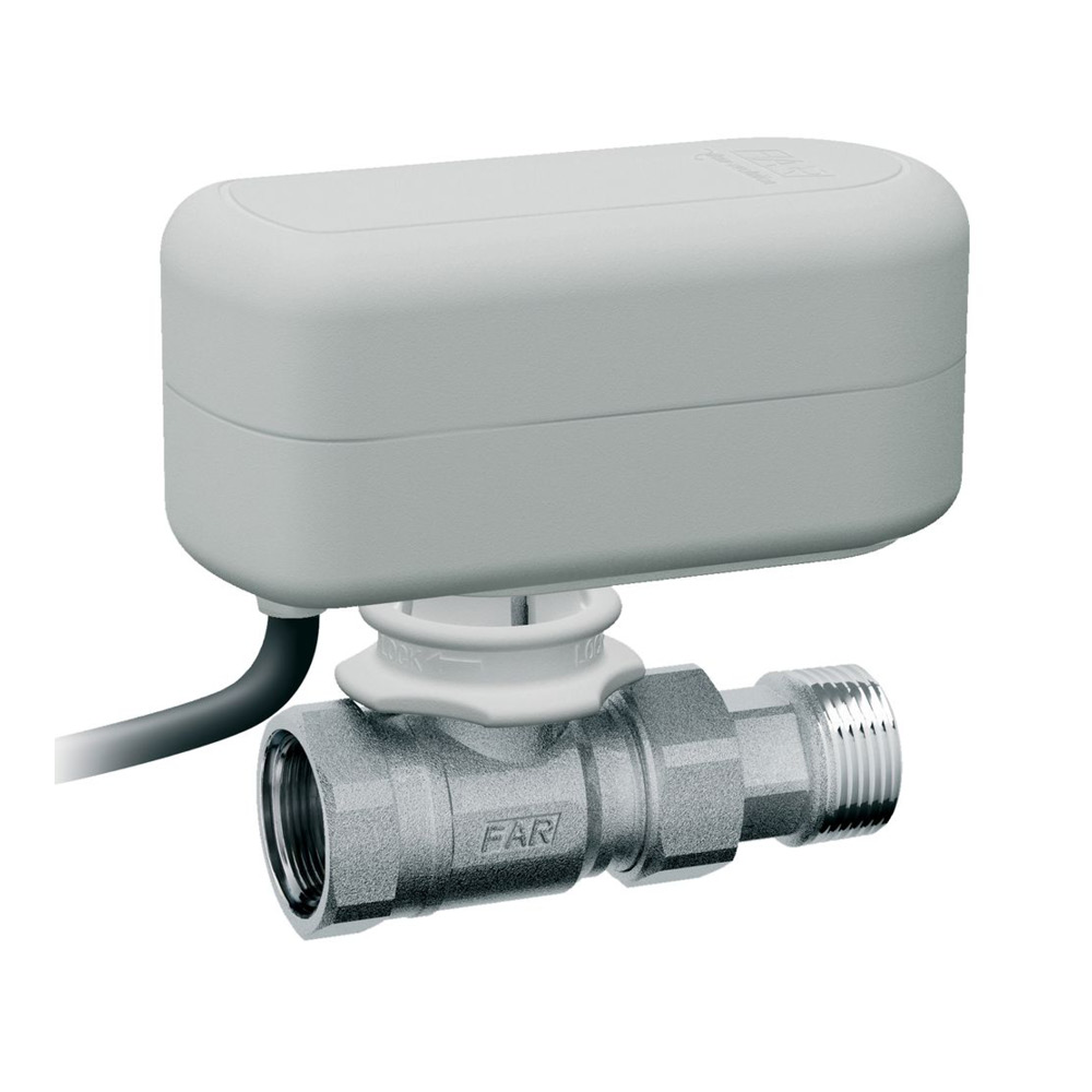 2-х ход. кран, 8,4 куб.м/ч,  1/2" ВР-американка, с приводом арт.3071 (40сек, 24В)