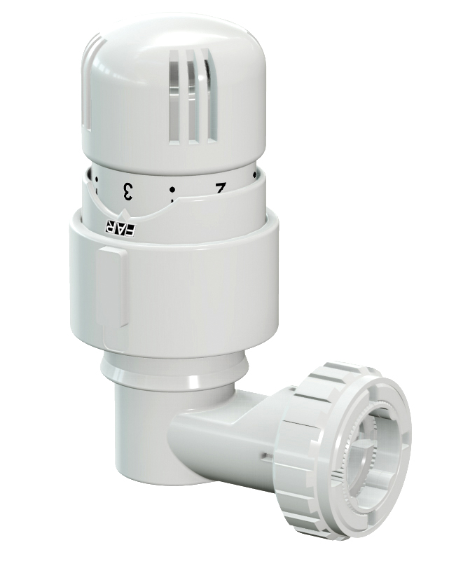 Термостат. головка со встроен.датчиком, углов.соединение