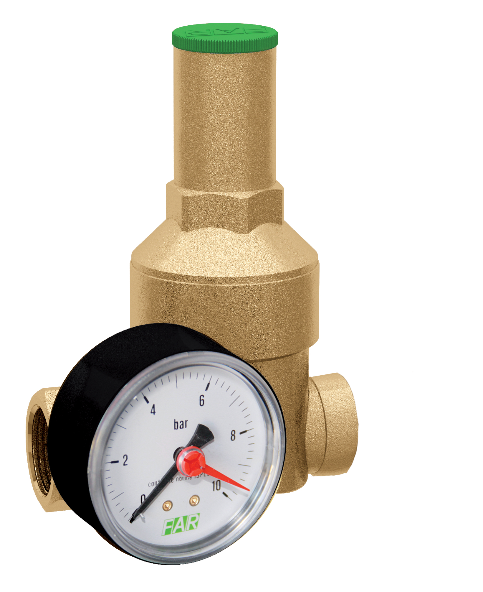 Редуктор латун. 1" (ВР), с  манометром