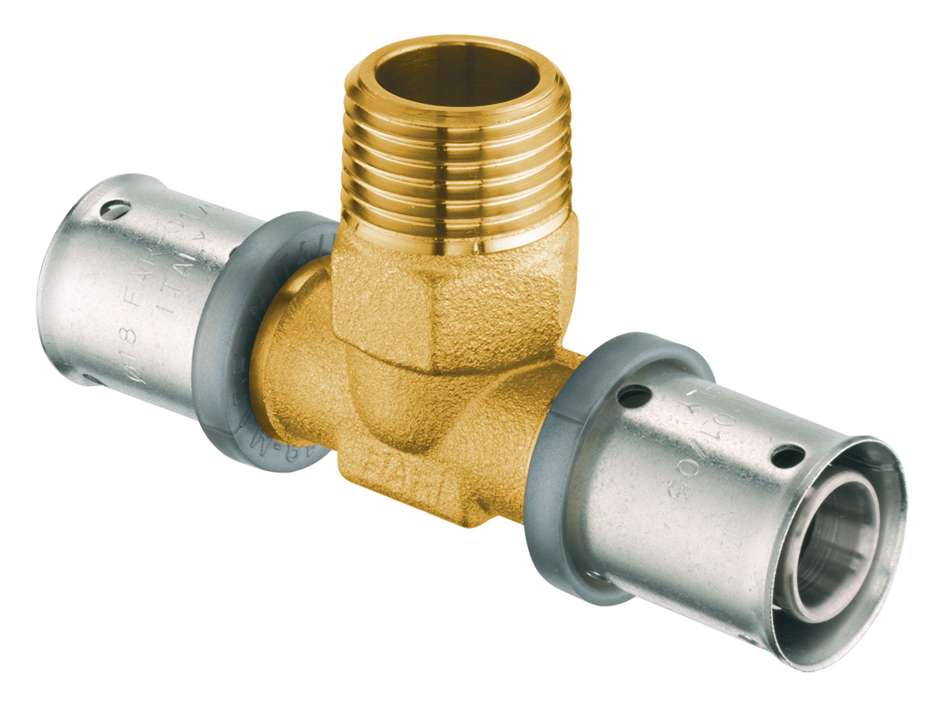 Пресс-тройник 26*3 x 1"НР х 26*3 лат.(аналог 59132602)