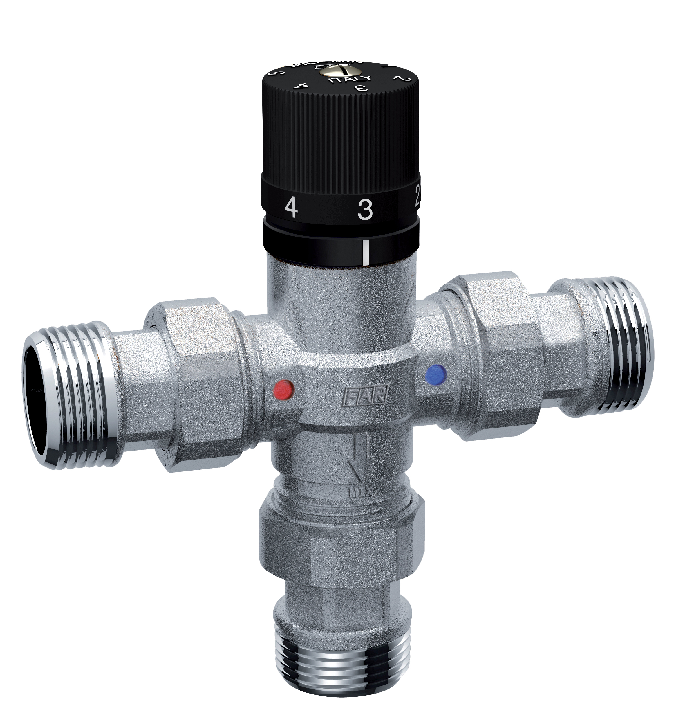 Термостатический смеситель 1 1/2",американка Тmax95 °C