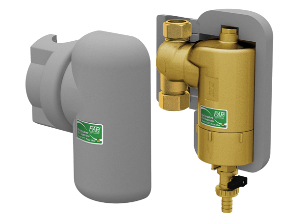 Сепаратор шлама (дешламатор) с поворотн. соед. 1" (kv=10,7 куб.м/ч) с магнит., теплоизол., концовками под мед.труб.28мм