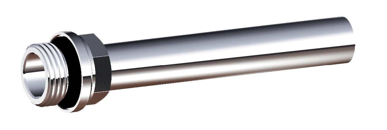 Хромиров.медная трубка Ø 15, длина  200 мм, 1/2"НР с EPDM