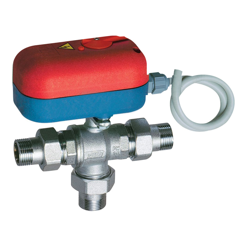 Трехходовой кран 1" 1/4  с сервоприводом  код 3011 (24В,180 сек.)