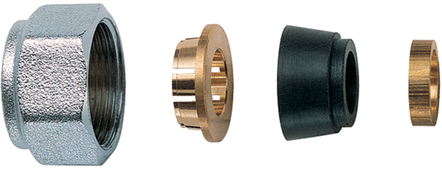 Концовка для медных труб 10мм,  с накидной гайкой М24х19