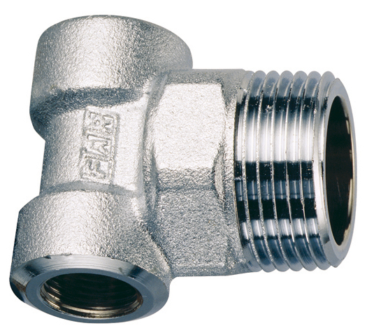 Тройник конц.хром. для коллекторов, 3/4"НР х 1/2"ВР х 1/2"ВР