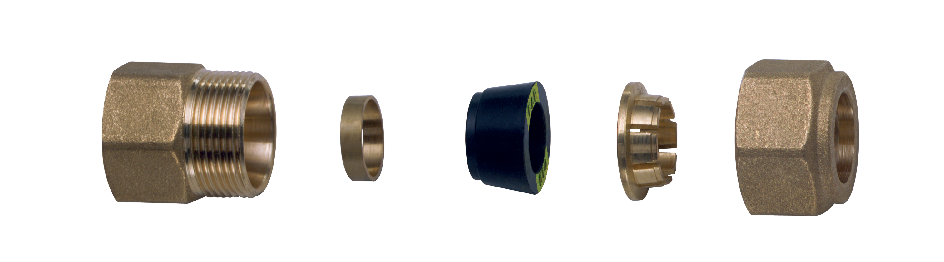 Переходник латун. ВР  3/8" с концовкой д/медных и стальных труб Ø 10