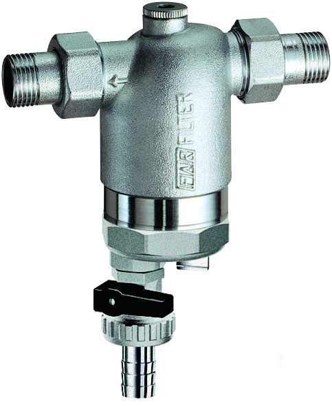 Фильтр 300мкм, с магн.встав., под манометр,  Max: 95 °C, 25 бар,  1/2" НР