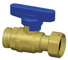 Краны шаровые с накидной гайкой, хромированные